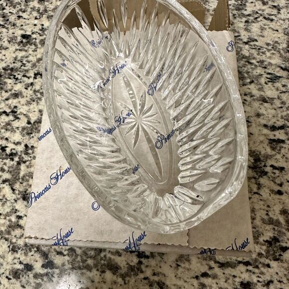 Vintage crystal spoon and fork holders by Princess House - Picture 1 of 3